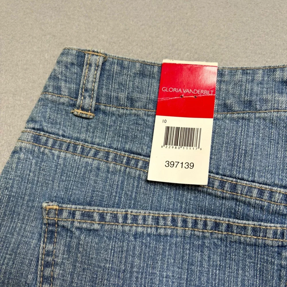 Gloria Vanderbilt Denim Shorts Womens 10 Carpenter Vintage Y2K NWT‎ High Rise